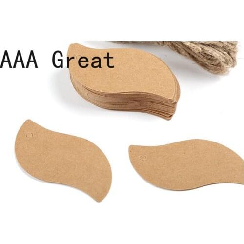 100Pcs/Lot Handmade Letter Kraft Gift Price Tag Paper Hang Tags Message Card Hang Label for Weeding Birthday Party Decorations