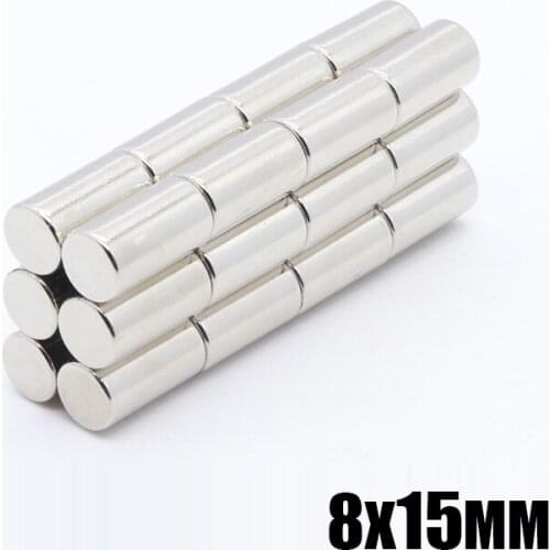 50Pcs 8x15 mm Mini Small N35 Magnet 8*15 mm Neodymium Magnet Permanent NdFeB Super Strong Powerful Magn 8*15 mm