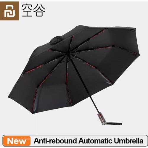Youpin Konggu Automatic Sunny Rainy Umbrella 23 inch Red Black Technology Mechanical Anti-rebound Automatic Umbrella Parasol