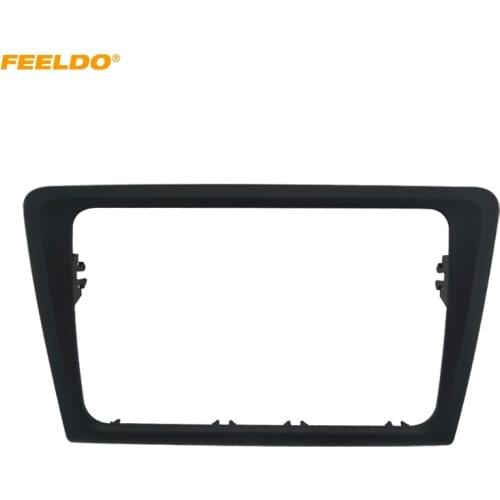 FEELDO Car Radio Fascia Frame Panel Dash Mount Kit Adapter Trim For SKoda Rapid 2013~Present#5251