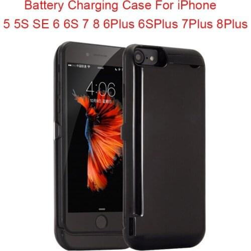Battery Case For iPhone SE 5S 5 7 8 Plus 10000mAH Power Bank Charging Case For iPhone 6 6S Plus Battery Charger Case