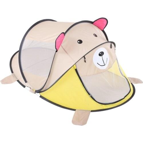 Childrens Tent Set Indoor Baby Cartoon Bear Play House Bedroom Summer Summer Mosquito Net Ocean Wave Ball Pool Foldable Tent