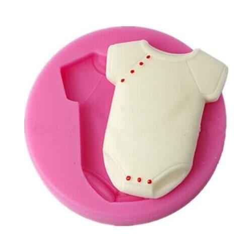 Baby clothes T-shirt Silicone Fondant Cake Mold Gum Chocolate Mould Decorating Baking Tool
