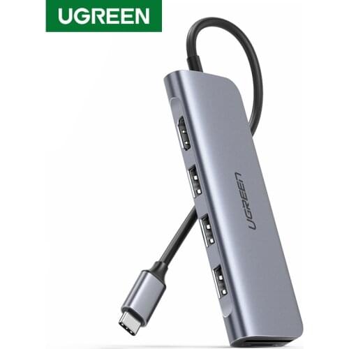Ugreen Docking Station USB C to HDMI USB 3.0 Hub SD TF Dock Station for MacBook Pro Dell HP Lenovo Type C Laptop Docking Station