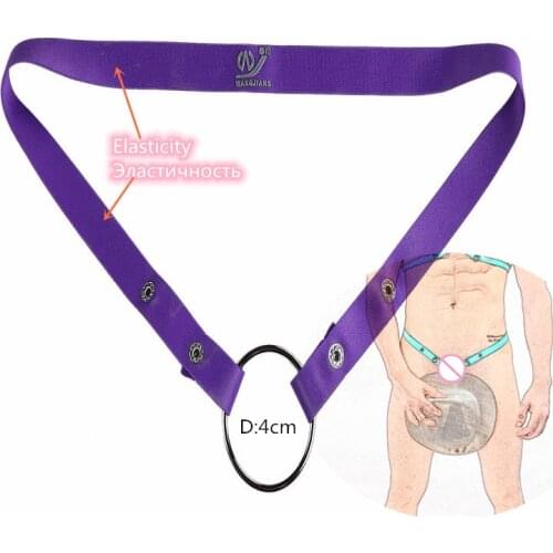 Elasticity Bondage Harness Strap with Metal Penis Ring for Male Enhance Erection Sex Toys