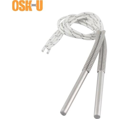 2PCS 10mm Tube Diameter Electric Cartridge Heating Resistance Element Stainless Steel Single-End Heating Pipe for Vulcanizer