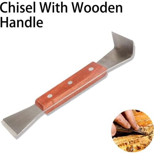 Beekeeping Chisel Bee Hive Tools Wooden Handle H-Type Tools Honeycomb Frame Scraper Cleaning For Beekeeper Supplies Equipment