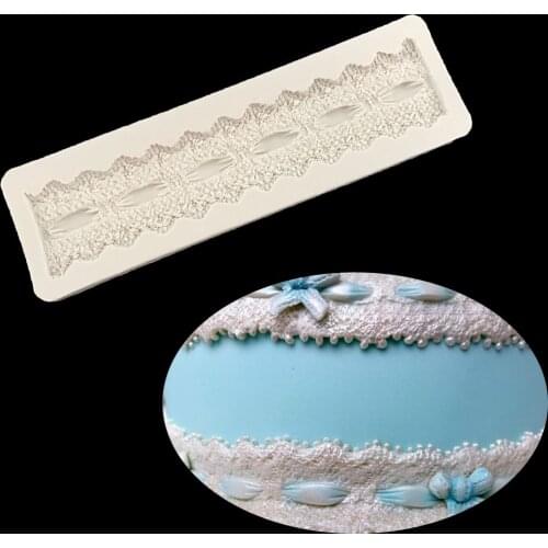 1PCS Beautiful Necklace Shape Silicone Lace Cake Mold,Ice ,Jelly Candy Fondant Bakware DIY Tool B063