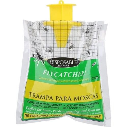 Fly Trap Bag Outdoor Mosquito Trap Catcher Fly Wasp Insect Bug Killer Flies Trap Disposable Fly Catcher Bag Hanging Traps