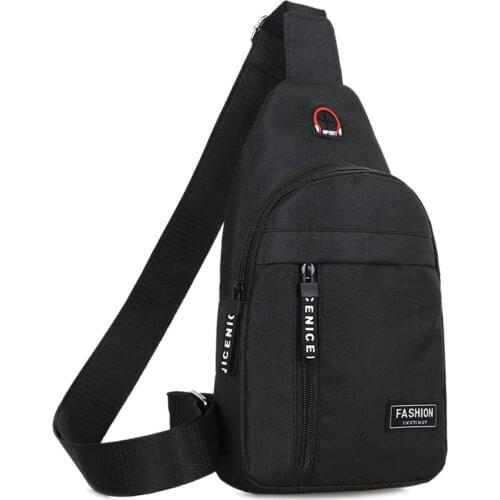 Fashion Mens Shoulder Bag Sling Chest Pack Canvas USB Charging Sports Crossbody Handbag For Men 2020 Chest Bags Belt Waist Pack
