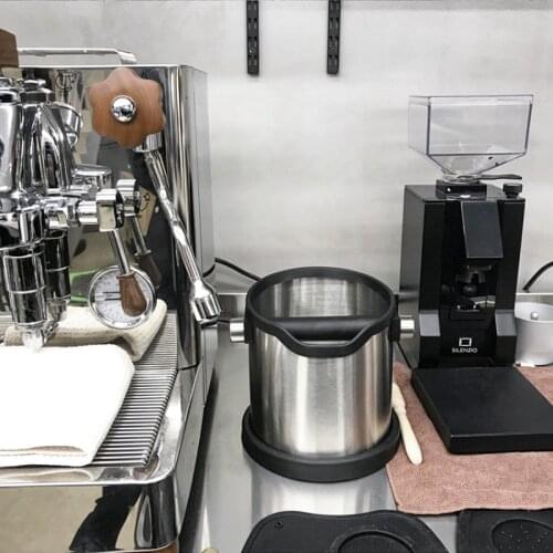 Stainless Steel Coffee Grounds Knock Out Box Espresso Waste Bin Recycle Holder