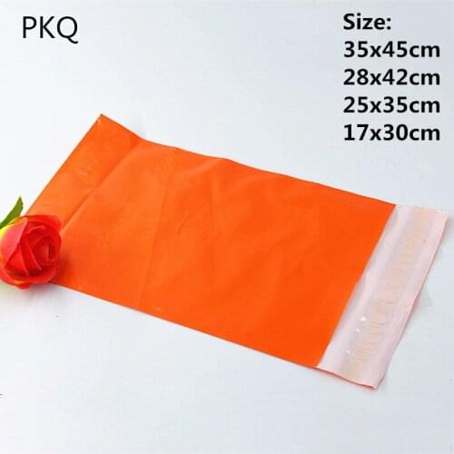 New Orange Envelope Express Bag Office Plastic Envelope Poly Mailer Plastic Shipping Mailing Bags Courier Polybag 100pcs/lot