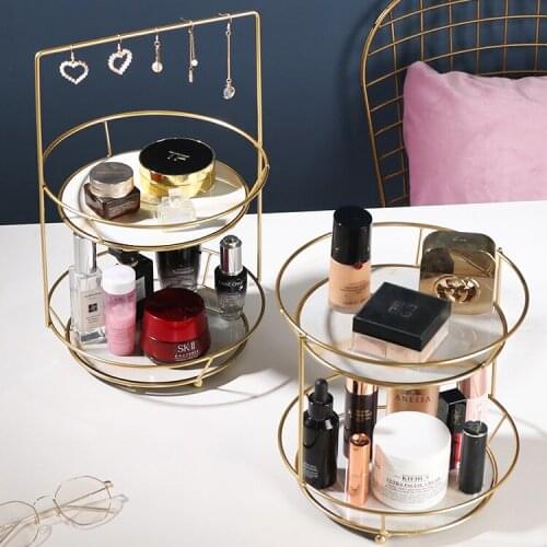 Bathroom Organizer Cosmetics Storage Box Table Finishing Rack Desktop Makeup Organizer Perfume Lipstick Display Storage Stand ZM