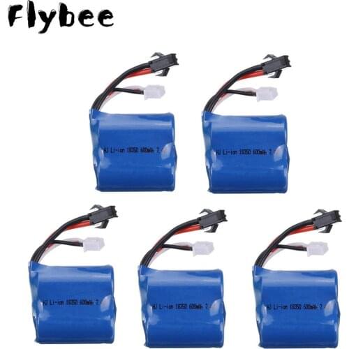 Original 7.4v 600mAh Li-ion Battery For H100 H102 2S 18350 7.4v Li-ion Battery For JJRC S1 S2 S3 S4 S5 High Speed RC Boat