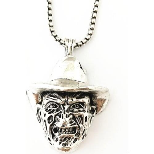 Annabelle Jason Voorhees Sam Doll Trick or Treat Freddy Krueger Horror Necklace Metal Jewelry Man Girl Halloween gifts