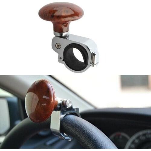 Car Steering Wheel Grip Aid Handle Power Assister Spinner Knob Ball Brown