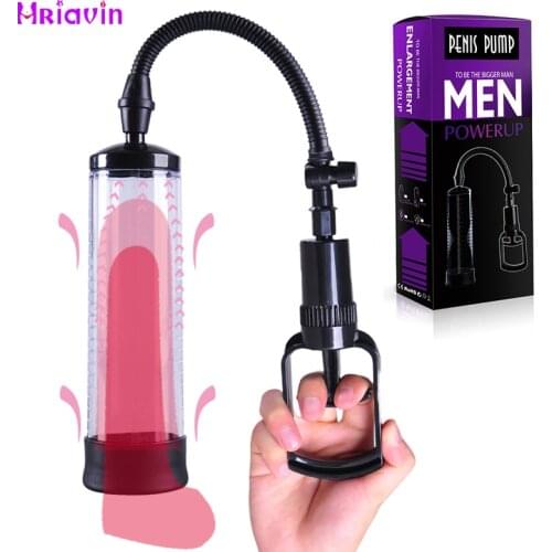 Men Enlargers Penis Pump Penis Enlargement Trainer Vacuum Pump Penis Extender Male Masturbator Pump Sex Toys For Adults Massager