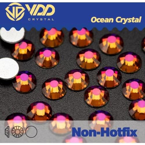 VDD Hot-fix/Glue-on Party Dresses Crystal Nail Parts Korea Bodice With Rhinestones Black Applique Crystal Volcano 538