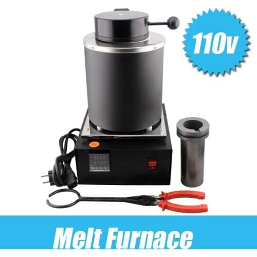 110V 2kg gold electrical furnace capacity Silver melting furnace Temperature up to 1300 degrees High temperature furnace goldsmi