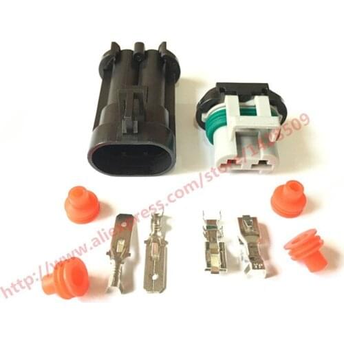 5 Set Delphi Ducon 2P Pin male female Water tank fan radiator plug Toyota Map Sensor connector 15363993 15363990