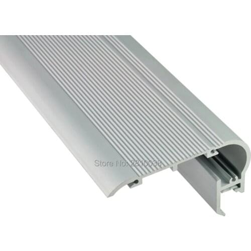10 X 1M Sets/Lot Anodized aluminum led recessed profile and Extruded step Aluminium profile design for home stairs lighting