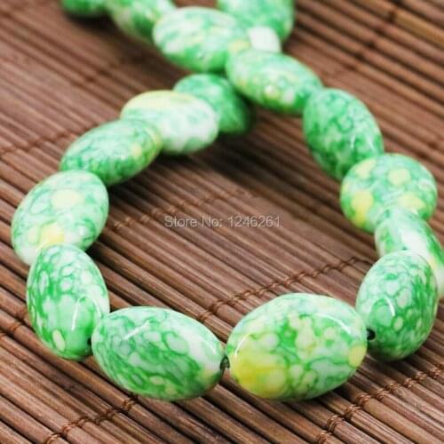 13X18mm Hot Multicolor Riverstones Rain Flower Rainbow Stone Ellipse Loose DIY Beads 15inch Hand Made Jewelry making Accessories