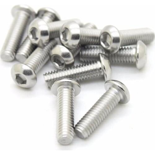 4pcs 304 stainless steel plate hex head cap screws mushroom head hexagonal bolts M6*70mm CPC233