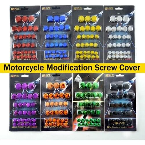 30Pcs/Set Motorcycle Modification Accessories Head Screw Cover Decorative Parts for Yamaha Kawasaki Honda r30 Nuts Styling Cover