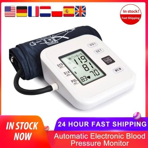 Upper Arm Style Automatic Electronic Blood Pressure Monitor WIth LCD Display Digital Intelligent Blood Pressure Meter