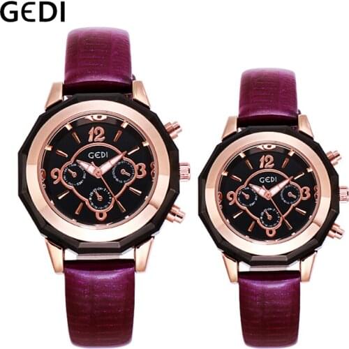 GEDI Watch Couple Fashion Luxury Watch Set for Valentines Day Gift lovers Watch Ladies Wristwatch reloj pareja hombre y mujer