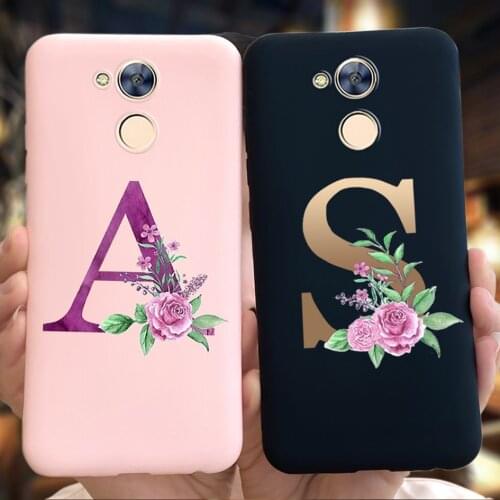 For Cover Huawei Honor 6A Pro Phone Case Silicone Soft TPU Bumper Fundas For Huawei Honor 6A DLI-TL20 Flower Letters Matte Cover