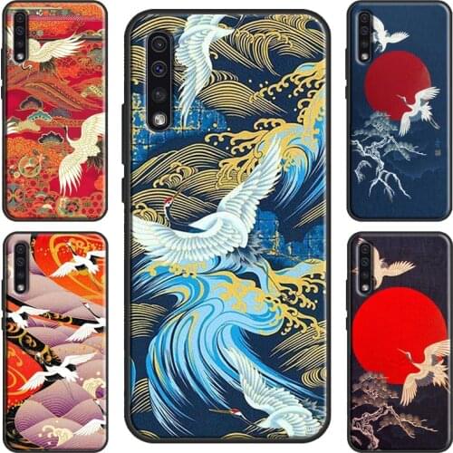Japanese Cranes Art Case For Samsung S20 FE S21 Ultra Plus A12 A32 A42 A52 A72 A50 A70 A20S A20e A21S A51 A71