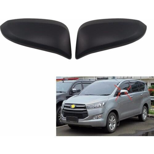 ABS Black style/Chrome plated Car Side Door Rear View Mirror Cover for Toyota INNOVA 2015-2018 FORTUNER 2016 HILUX REVO 2016