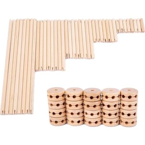 Wood Sticks Architect 4D Building Blocks Inserted Construction Assembing Bricks Educational Children Toys Kids Gifts