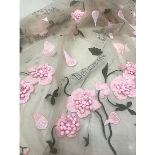 French Net Lace Fabric Latest African Lace Fabric SYJ-328817 Embroidery Tulle Lace Fabric High quality