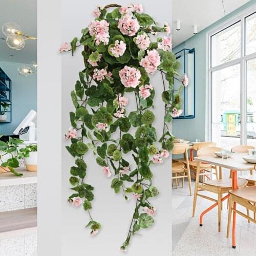 Artificial Flower Hanging Design Stylish Faux Silk Flower Delicate Vivid Fake Rose Flower for Home Dried Flowers Decorations