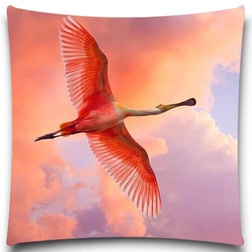 Square 18" 5 size Home Decorative Pillow case Animal Bird Swan Printed Throw Pillow Cover Car Home Decor Cushion Cover