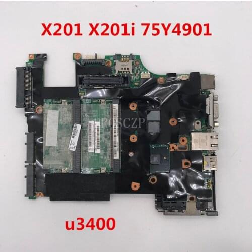 Free shipping For Thinkpad x201 X201i Laptop motherboard 75Y4901 08270-2 48.4CV-5.021 U3400 working well
