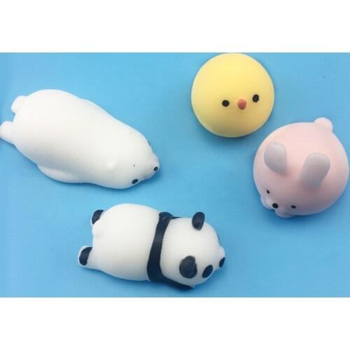 Cute Mochi Mole 54 Species Soft Focus Cure Fun Kids Kawaii Toy Animal Decoration TPR Toys Noverty Anti Stress Reliever