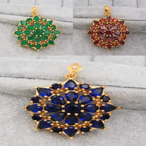 Trendy Gold Copper Water Drop Necklace Pendant Cubic Zirconia Stone For Women Girls Eardrop Fashion Jewelry Accessories Wedding