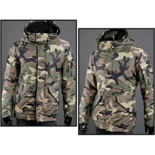 2021 Fashion Warm Military Style Men Jacket Coat Camouflage Print Outdoors Clothes Casual Streetwear