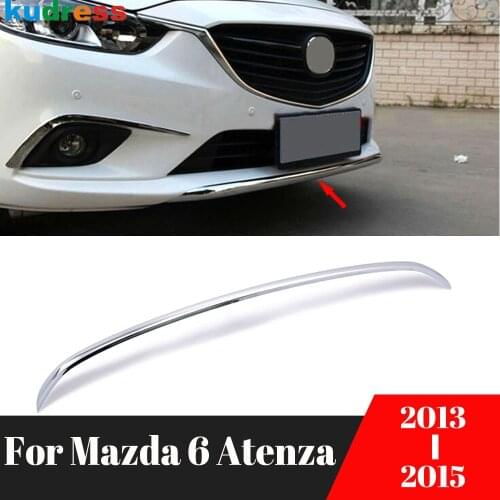 For Mazda 6 M6 Atenza 2013 2014 ABS Chrome Front Bumper Grille Grills Cover Trim Head Engine Hoods Strip Car Styling Accessories