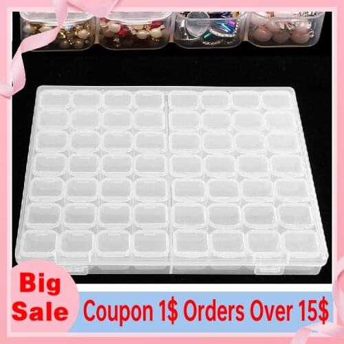 Nail Art Desktop Nail Polish Art Storage Box Case Organizer Jewelry Accessories Container 56 Slots Nail Manicure Salon Supplies