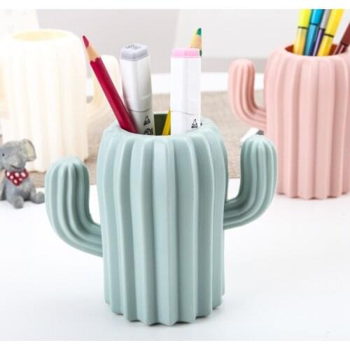 Creat Cactus Desktop Organizer Pen Holder for Desktop Organizer School Office Pencil Holder Organizer cute desk accessories