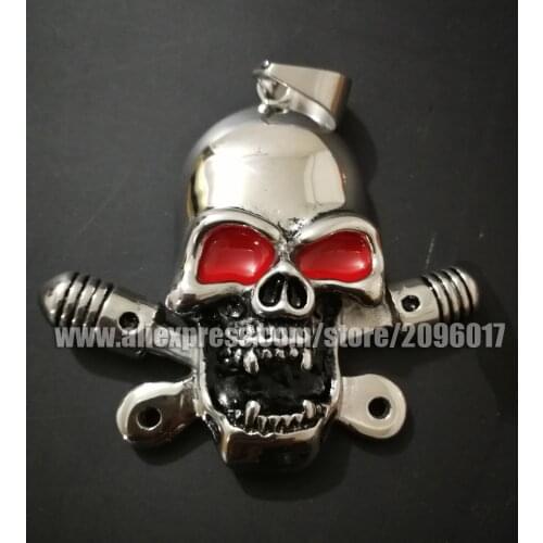Newest Customized Stainless steel Outlaws Necklace badges for Motorycycle Biker Necklace jewelry Biker Skull Necklace Accessies