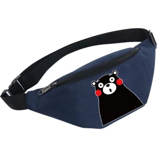 Unisex Fanny Pack women Belt Waterproof Chest Handbag Waist Bag Ladies Waist Pack Belly Bags For anime Kumamon