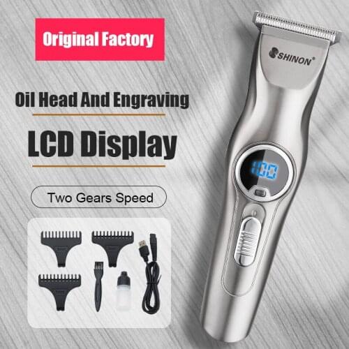 RESUXI A-SH2590 Professional Cordless Outliner Hair Trimmer manufactory LCD Display Hair cut T-Blade Hair Clipper Home Use