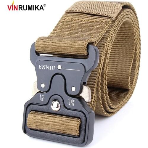 SWAT Mens Military Equipment Knock Off Army Belts Man 100% Nylon Robust Waistband US Soldier Combat Tactical Belt Width 4.5 cm
