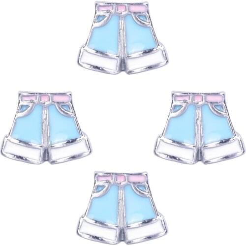 F233 20Pcs/Lot Free Shipping 2016 Floating Trousers Cloth Charms For Glass Living Locket Jewelry