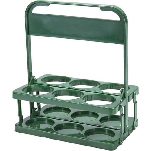 Foldable Wine Rack Beer Bottle Carrier Portable Beer Rack Basket KTV Glass Drink Bottle Container For Bar Outdoor Picnic Party